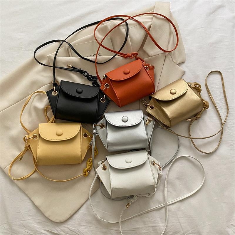 Mini Shoulder Bag Women's 2022 New Fashion Solid Color Simple Crossbody Bag Urban Minimalist Style