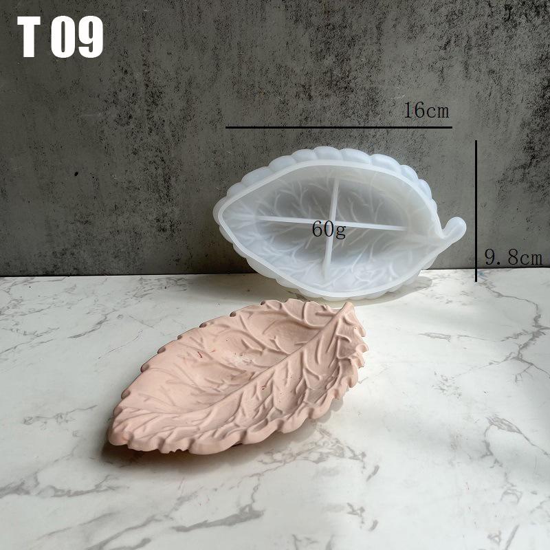 Листовая пластина, силиконовая форма, листовая пластина, лоток для хранения, гипсовая форма для капель, клейкая форма для хранения раковины, формы для цветочных горшков