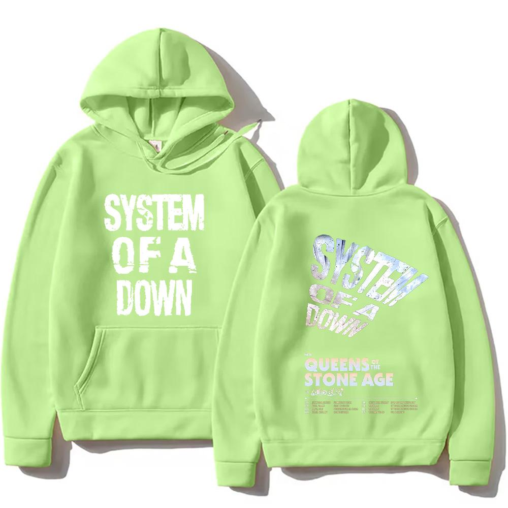 Худи Rock Band System of A Down System of A Down Тур 2026 Толстовка Альтернативная Метал Музыка Уличная Одежда Унисекс Готический Топ