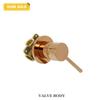 Brushed Gold Bathroom Shower Accessories Round Hidden Single Function Hot And Cold Single Handle Brass Shower Faucet Valve Body