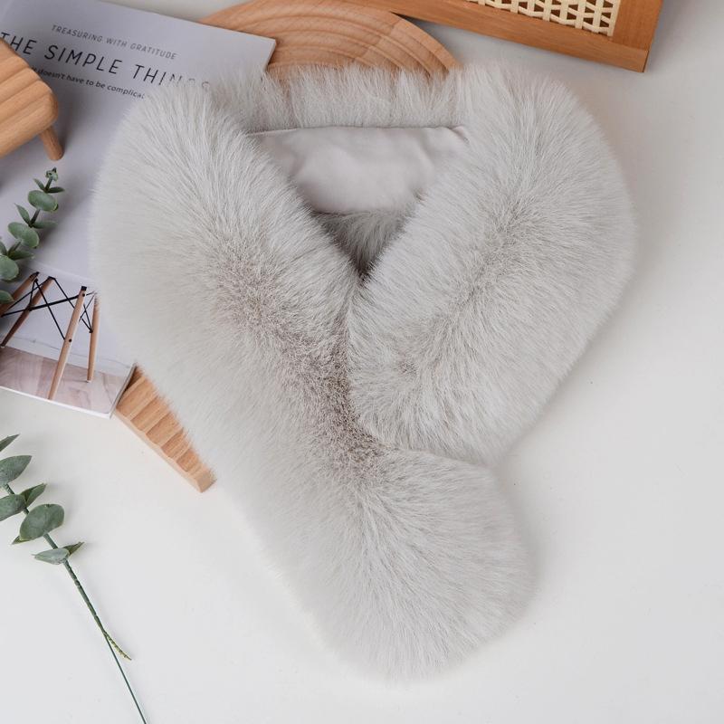 1PC Versatile Shawl Fashionable Multicolor Magnetic Suction Warm Scarf Gift Imitation Fox Fur Collar Plush