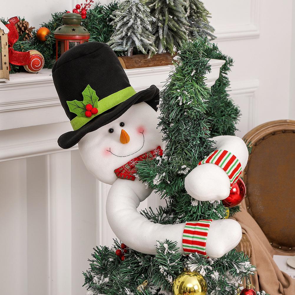 Christmas Decorations Santa Claus Snowman Tree Top Star Christmas Tree Hat Decoration Home Scene Decoration Decoration