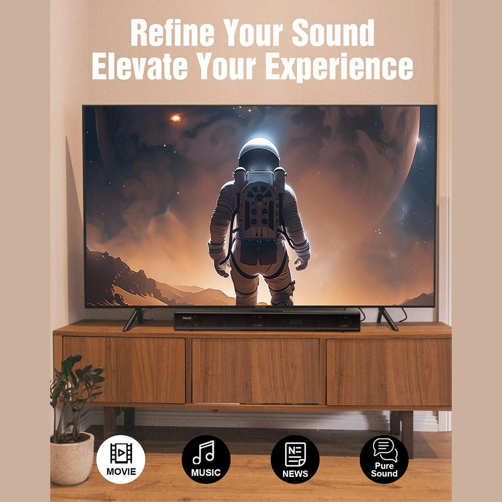 Hiwill A51 Pro 5.1-канальный саундбар, комплект динамиков-сабвуферов, Dolby Atmos, 6,5-дюймовый беспроводной сабвуфер, 9 динамиков, пиковая мощность 420 Вт