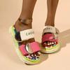 Fashion Summer New Women Trend Slippers Mixed Colors Designer Shoes Women Casual Outdoor Sandals Platform Fashion Slippers Slides Women