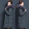 Women's Mid-length Cotton-padded Jacket Large Size Autumn and Winter Jacket Loose and Thick Padded Jacket