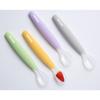 Petit Nube Силиконовая ложка для детского питания + набор футляров, СЕРЫЙ + ФИОЛЕТОВЫЙ + ЗЕЛЕНЫЙ + ЖЕЛТЫЙ, 2 комплекта