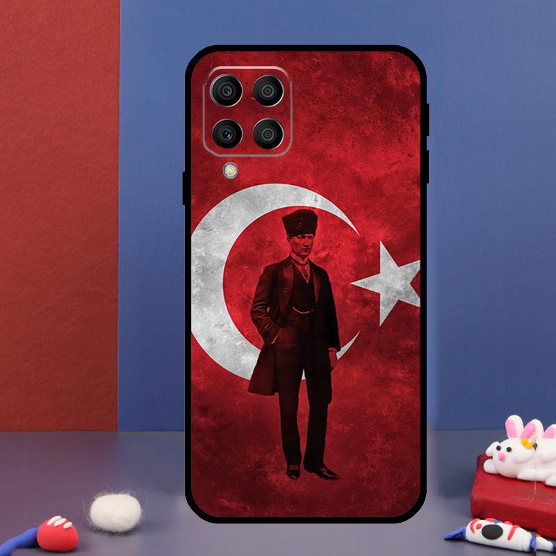 Чехол для телефона Samsung Galaxy M14 M34 M54 M33 M13 M23 M53 M15 M55 M31 M51 M20 M30s M32 M52 с флагом Турции Ататюрка