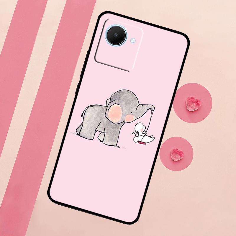 Милый Слон Для Realme 10 11 12 13 14 Pro Plus C55 C71 C75 C67 C63 C61 C53 C35 C65 GT6 GT7 15 Pro Чехол