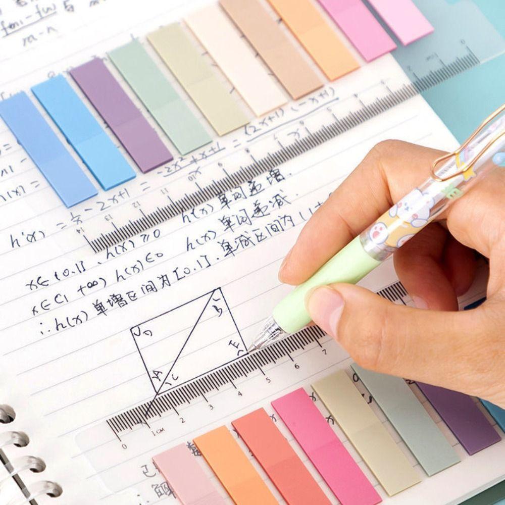 Waterproof Morandi Sticky Notes Multi Color Page Marker Tabs Stationary