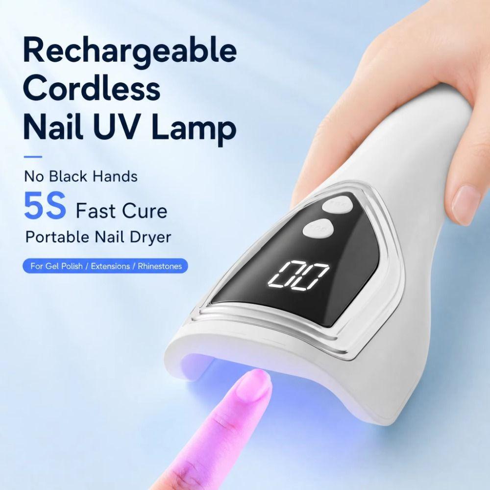 Portable Nail UV Light Cordless LED Gel Nail Curing Lamp Quick Dry Handheld UV Nail Lamp DIY Nails
