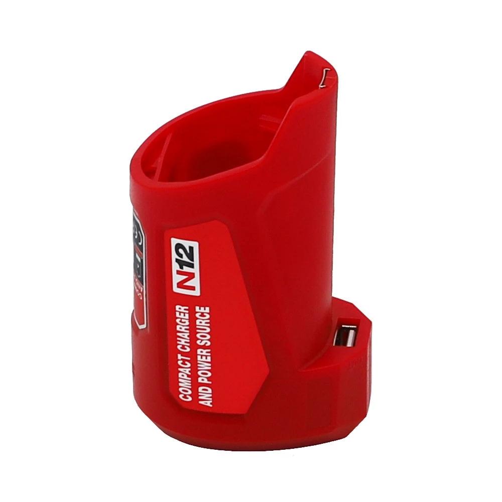 Горячий N12 Зарядный преобразователь USB Адаптер для зарядки для Milwaukee 48-59-1201 M12 Литий-ионный аккумулятор Адаптер Мобильный телефон Источник питания