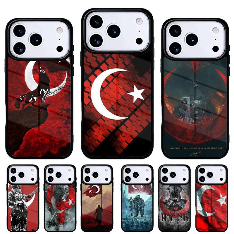 Чехол для телефона 'Солдат Флага Турции' для iPhone 17 Air 16e 15 14 13 Pro Max Задняя крышка для 12 11 Pro Coque