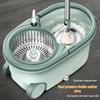 Hands-Free Double-Drive Rotating Mop with Hand-Press Bucket