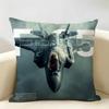 Fighter Jet Cool F  B SU Cushion Cover Natural Linen Organic Fabric DoubleSided Printing Room Sofa Decor Pillow Case