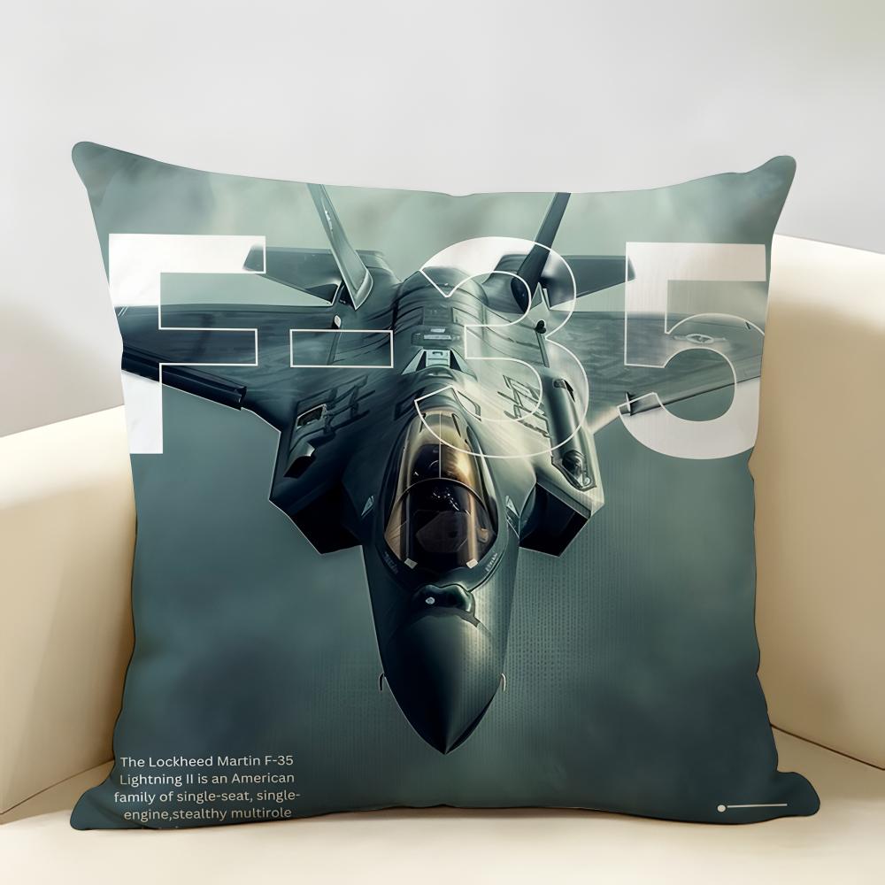 Fighter Jet Cool F B SU Cushion Cover Natural Linen Organic Fabric DoubleSided Printing Room Sofa Decor Pillow Case