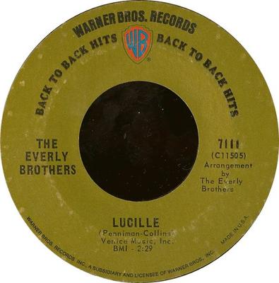 7-дюймовая пластинка EVERLY BROTHERS - Lucille / Crying In The Rain 7111 WARNER US Рок Б/у