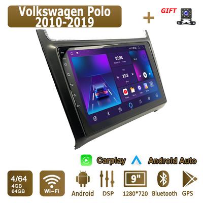 Android Carplay автомобильное радио для Volkswagen Polo 2010-2019 мультимедийный проигрыватель головное устройство стерео GPS навигация BT WIFI 4+64 ГБ