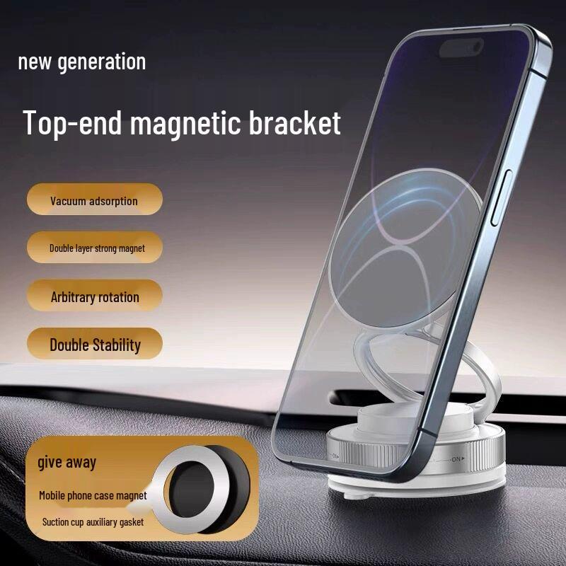 Вращающийся магнитный держатель для телефона в автомобиль с присоской для навигации