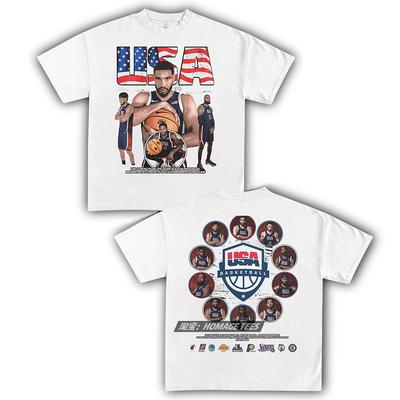 Американский баскетбол НБА Американский ретро С принтом старой фигуры Тяжелая мужская женская хлопковая свободная футболка с коротким рукавом Памятная