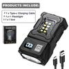 Mini Led Cob Flashlight Multiple Modes 180°rotatable Usb Charged Multifunctional Flashlights Portable Keychain Light Dual Source