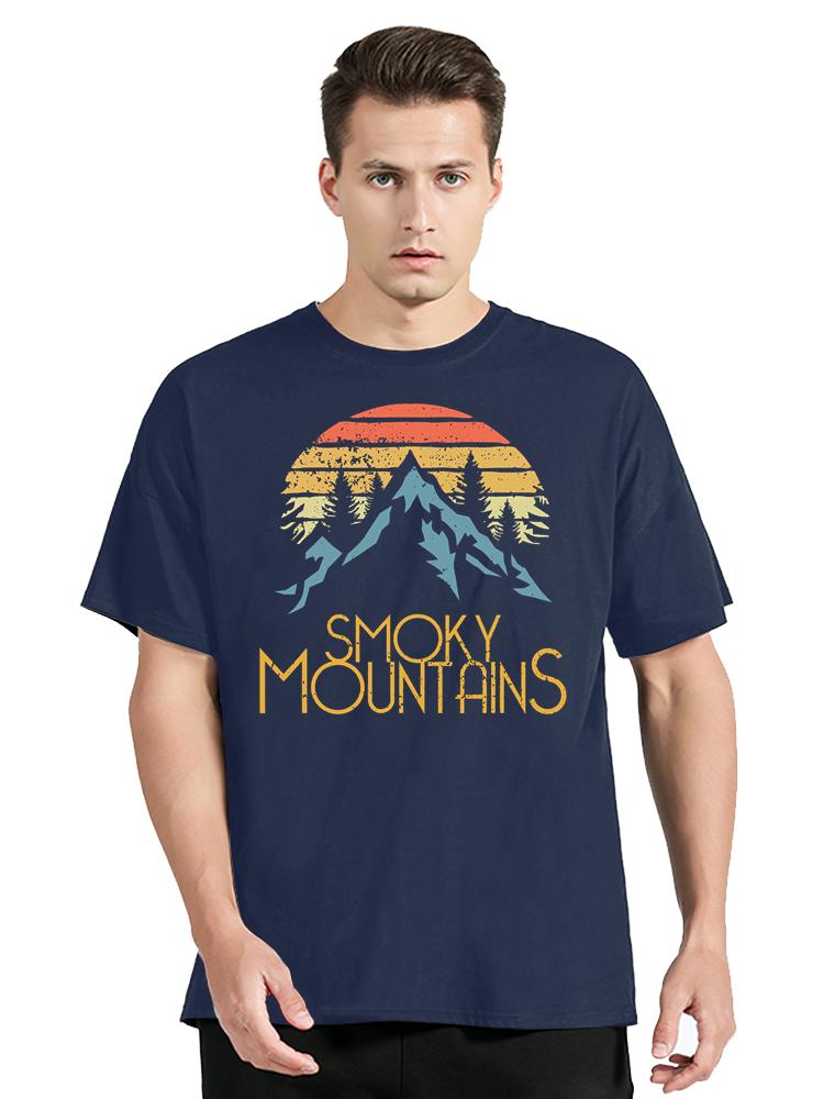 Smoky Mountains Hiking T-shirt Vintage Camping Funny T Shirt Harajuku Streetwear Tshirt Cotton O-neck Summer Unisex Tops Tees
