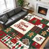 Christmas Custom Name Printed Square Area Rug Soft Non Slip Floor Carpet For Bedroom Holiday Gift