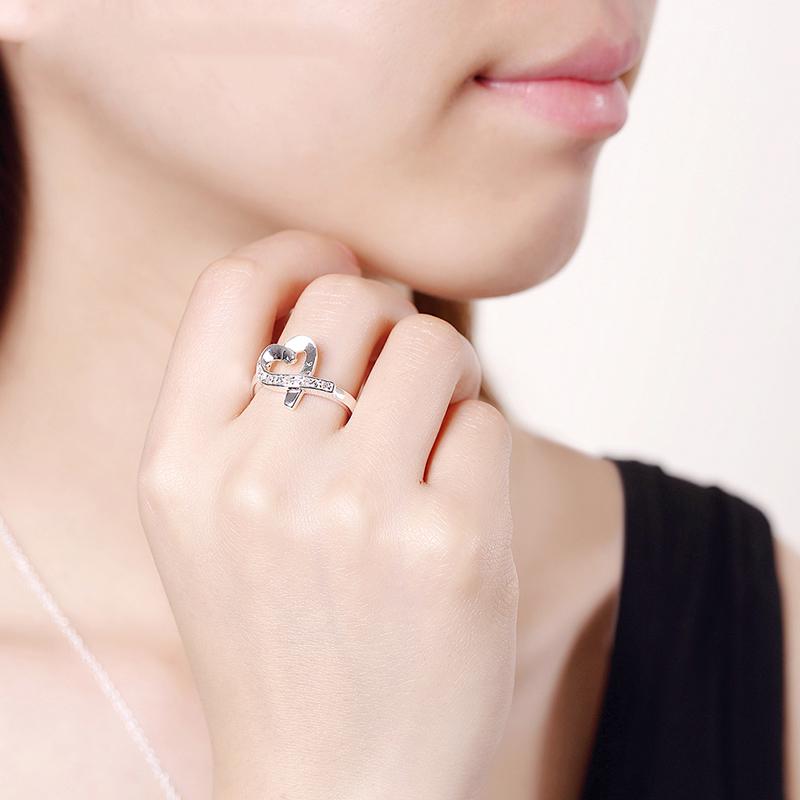 Кольцо на палец из серебра 925 пробы с сердцем для женщин, аксессуары для свадебных украшений