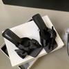 Fashion Women's Summer Butterfly-knot Low Heel Slippers Elegant Open Toe Party Dress Shoes Fashion Outdoor Ladies Slides