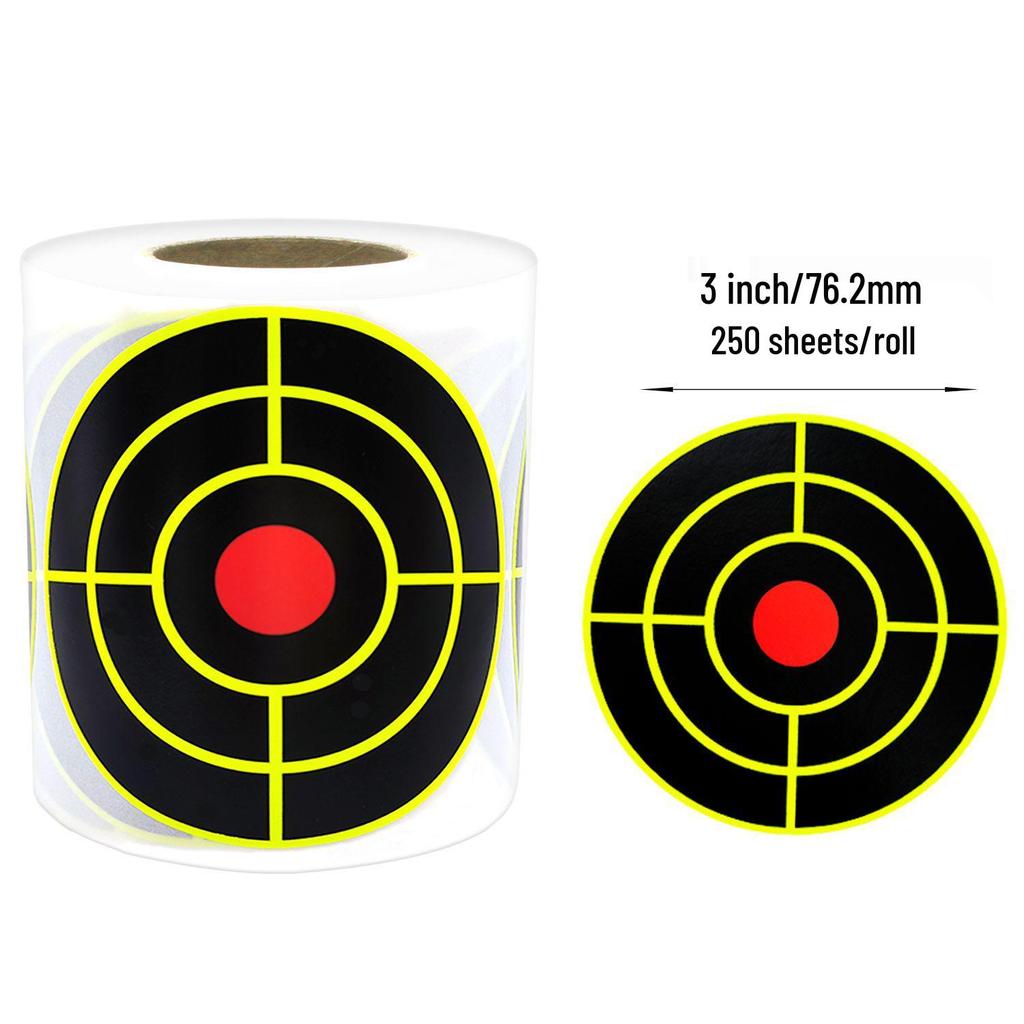3-Inch Fluorescent Yellow Splatter Target Stickers for Shooting Practice
