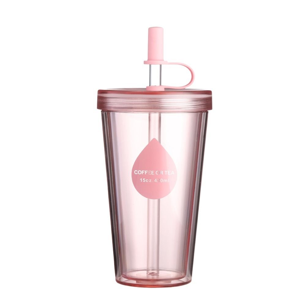 Прозрачные стаканы для холодного кофе Многоразовый стакан для воды Легко моющийся пластиковый стакан Летний