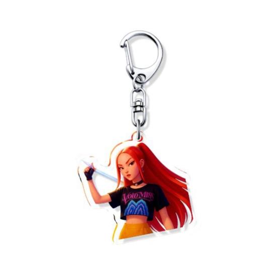 Witch Hunters Keychain Rich Character Modeling Lightweight Portable Key Chain Vibrant Color Anime Girl