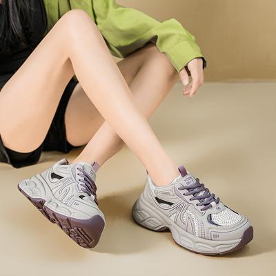 CRLAYDK Дизайнерские массивные кроссовки для женщин Платформа Удобные Повседневные На шнуровке Сетчатые Теннисные для ходьбы Дышащие Папины кроссовки