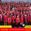 Event Red Scarf with Embroidered Logo - Chinese Red Shawl for Annual Meetings