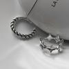 Vintage Twisted Geometric Open Adjustable Star Ring For Women In 925 Silver Quality