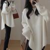 Women's Fashion Casual Fall Winter Solid Color Print Long Sleeve O-Neck Sweaters