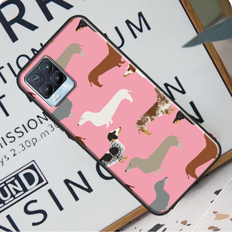 Dachshund Teckel Dackel Dog Case For Realme 8 Pro 8i GT Master GT Neo 2 C21 Back Cover For OnePlus Nord 2 8T 9R 9 Pro
