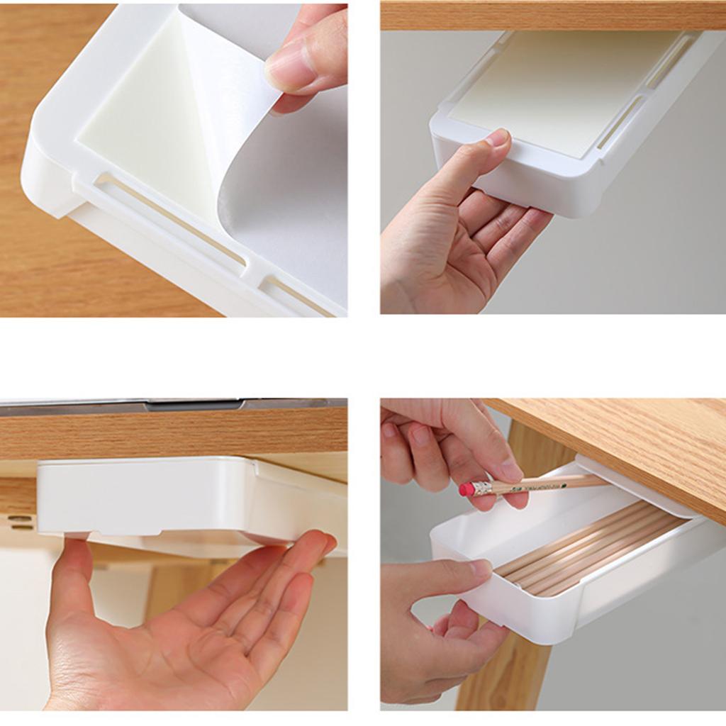 Комплект ящиков под столом, удобный ящик для хранения, самоклеящиеся ящики, выдвижные ящики для офисов и школ