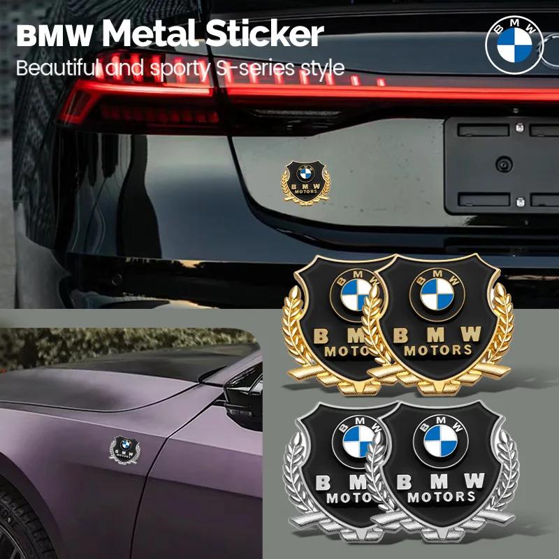 For BMW 1 W E82 car 3D Shield Emblem Metal Badge Car Body Side Fender Rear Trunk Sticker Auto Exterior Accessories For BMW G42 G16 G15 G26 X6 X5