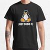 Linux Just Sudo It Funny Sysadmin Command Engineer T-Shirt for Software Developer Large Size Tops Adult Tee S-6XL
