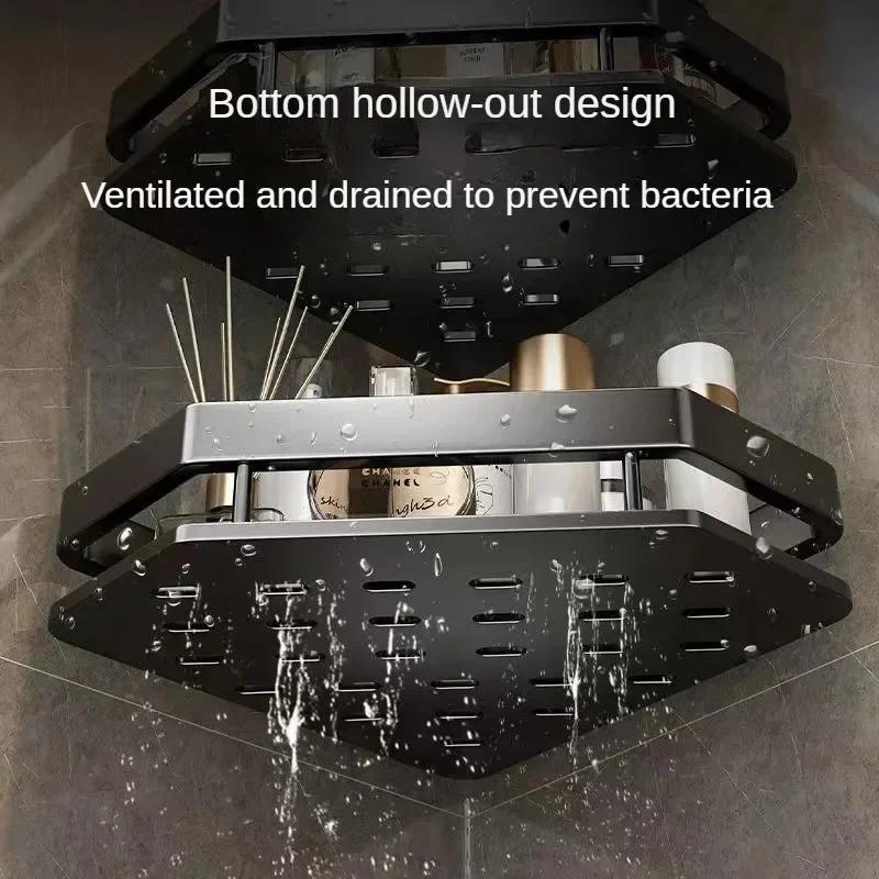 Угловая полка без перфоратора, полка для ванной комнаты, настенный держатель для душа, алюминиевый держатель, органайзер для ванной комнаты и кухни, аксессуары
