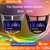 Fortress Android 10 автомобильное радио для Hyundai Solaris Verna Accent 2010 - 2016 мультимедийный видеоплеер Navi GPS 2 din DVD головное устройство