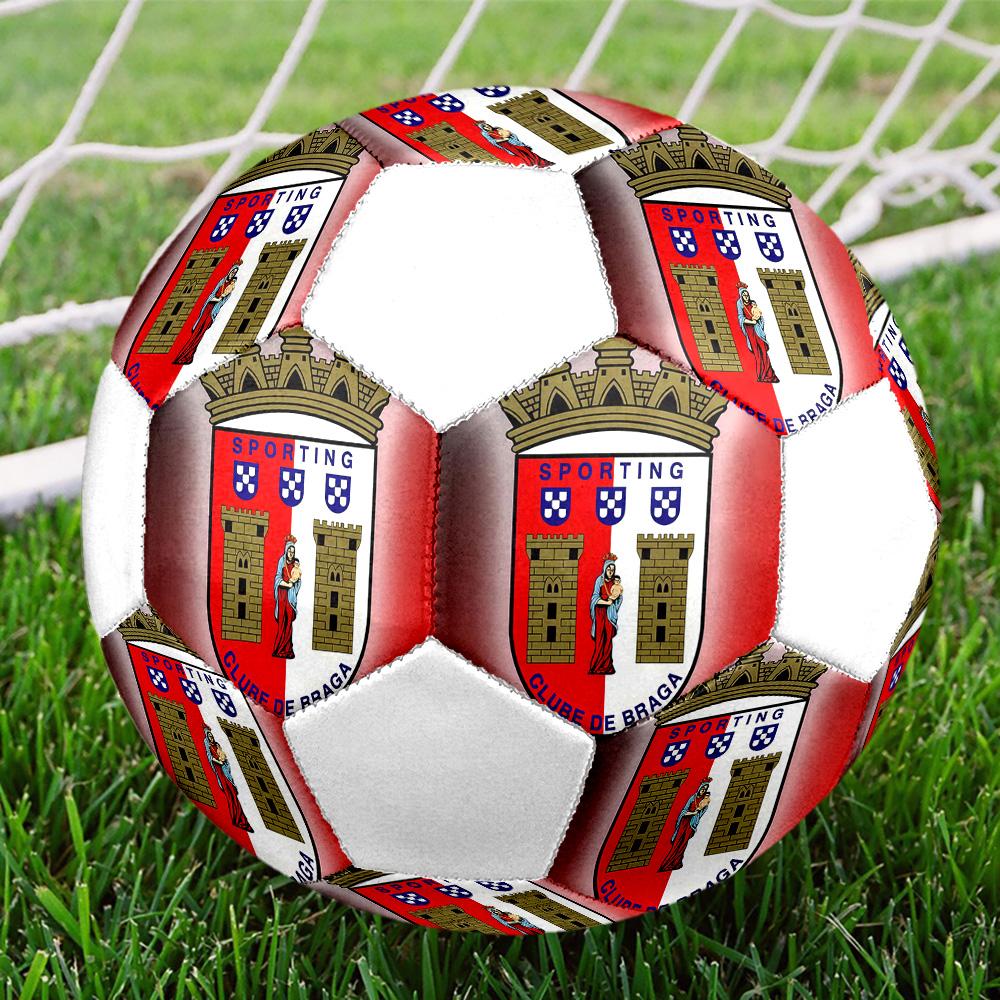 1 шт. Постер SC Braga Размер 5 Футбольный мяч Прага Футбольный мяч для зала Цветной Для всех возрастов Машинная строчка ПВХ Готов к соревнованиям Прочный Высокий отскок