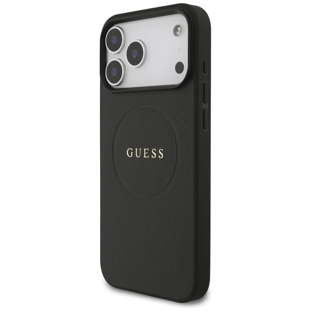 Guess Grained Ring MagSafe case for iPhone 17 Pro Max black