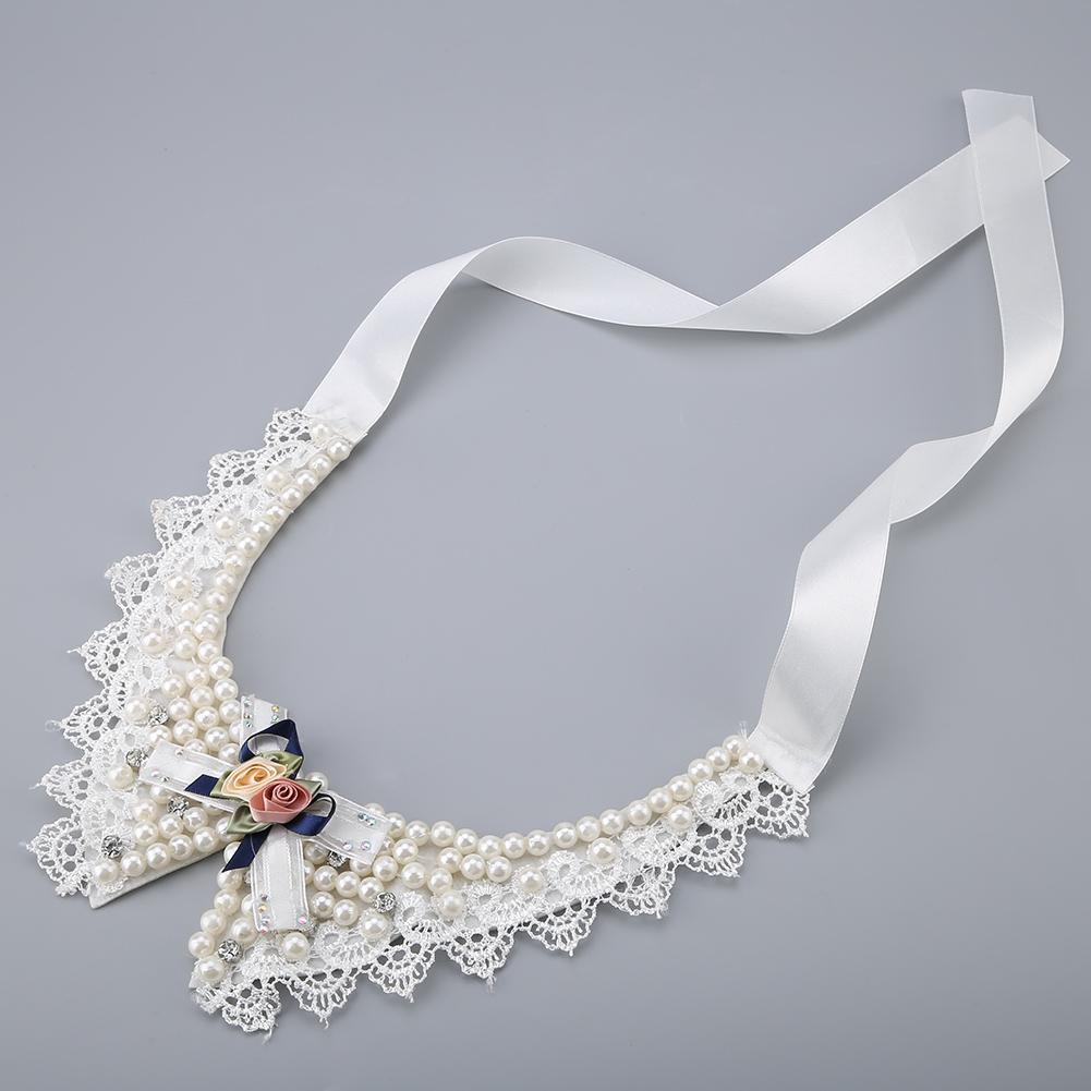Регулируемый ошейник-бабочка для собак, красивое ожерелье с жемчужным цветком