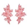 2PCS Handmade Pearls Embroidery Applique DIY Crafts Cloth Applique Exquisite Cloth Patch  Sewing