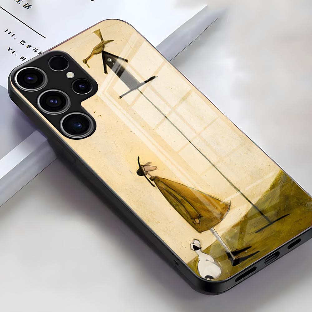 Чехол для телефона S-Sam Toft Art для Samsung S26 S25 Edge Ultra S23 S22 S21 S20 Ultra Plus S24 Fe A54 A53 A25 Стеклянная крышка