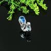 Swiss Blue Topaz Handmade 925 Sterling Silver Gift Ring Size 7.5 h9Y74