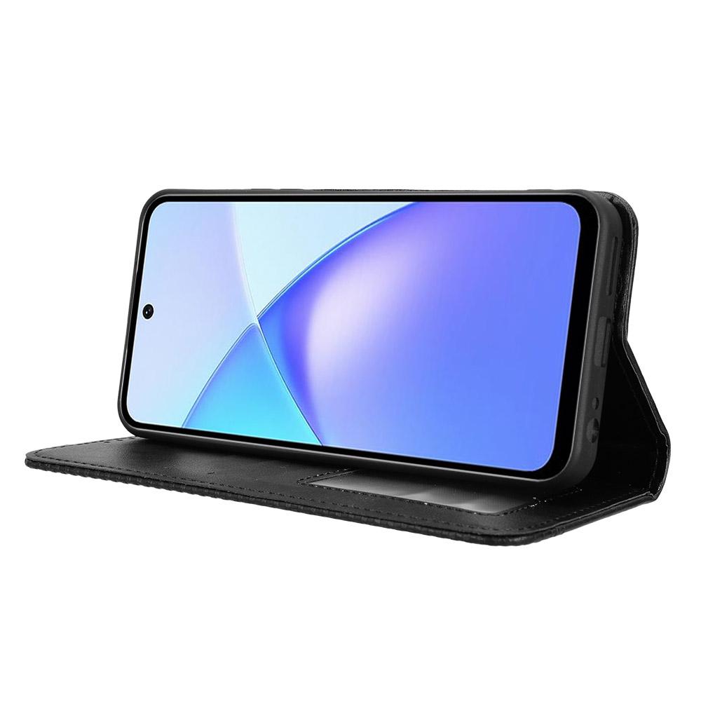 For Infinix Smart 10 Plus Leather Case Wallet Stand Retro Texture Phone Cover