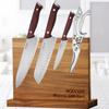 5PCS Stainless Steel Meat Cleaver Butcher Knife Meat Cleaver Professional Chef Knife Magnetic Storage Knife Rack Knife Block