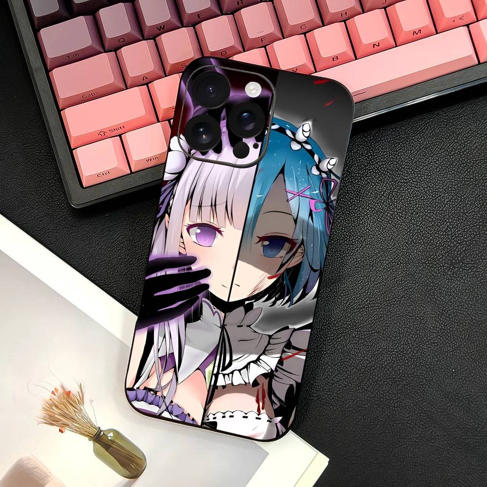 Чехол для телефона ReZero Рем Силиконовый Мягкий Для IPhone 17 Air 16 15 14 13 12 11 Plus Pro Max Plus